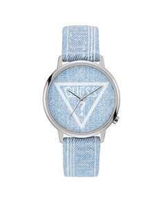 Часы-унисекс Originals V1012M1 из кожи с синим ремешком Guess, синий