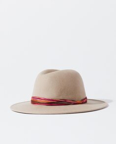 Однотонная женская шапка с декоративной лентой Parfois, коричневый