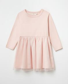 Платье из махровой юбки для девочки Sfera, розовый (Sfera)