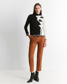 Женские прямые классические брюки с центральной резинкой Trucco, оранжевый