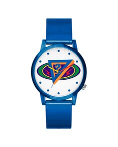 Часы унисекс J balvin V1049M1 из полиуретана с синим ремешком Guess, синий