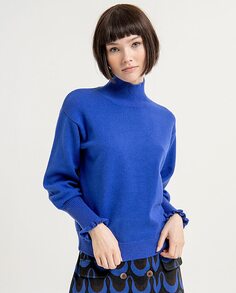 Однотонный женский свитер с высоким воротником Surkana, синий