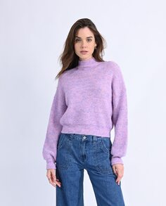 Женский свитер смесовой вязки с длинными рукавами Molly Bracken, сиреневый