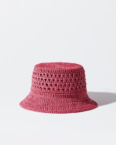 Женская шапка с тесьмой цвета фуксии Parfois, фуксия