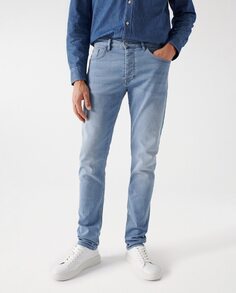 Обычные мужские джинсы светлой стирки Salsa Jeans, синий