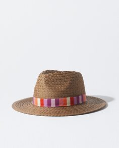 Женская шапка в полоску в полоску коричневого цвета Parfois, коричневый