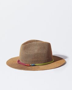 Однотонная женская шапка с декоративной веревкой коричневого цвета Parfois, коричневый