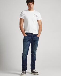 Мужские джинсы Regular Stanley темно-синего цвета Pepe Jeans, синий