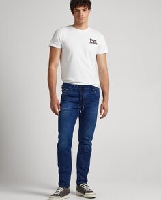 Узкие мужские джинсы Jagger синего цвета Pepe Jeans, синий