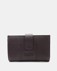 Небольшой кожаный кошелек темно-коричневого цвета с внутренними отделениями для карточек Pielnoble, темно коричневый