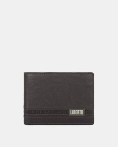 Коричневый кожаный кошелек на шесть карт Liberto, коричневый