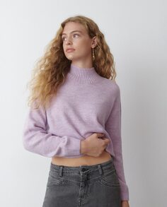Женский укороченный свитер с высоким воротником Brownie, розовый