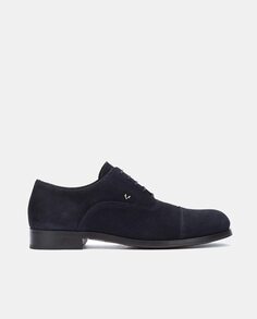 Мужские туфли Empire на шнуровке из замши с прямым носком Martinelli, темно-синий