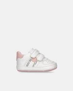 Низкие кроссовки для маленьких девочек в форме корзины с двойной застежкой на липучку Tommy Hilfiger, белый