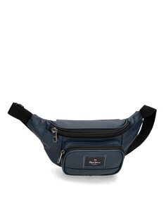 Придворная мужская темно-синяя поясная сумка с передним карманом Pepe Jeans, синий