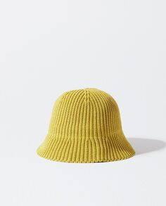 Женская вязаная шапка-ведро желтого цвета Parfois, желтый
