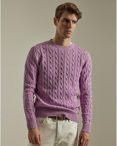 Мужской свитер с круглым вырезом Azalea PuroEgo, розовый