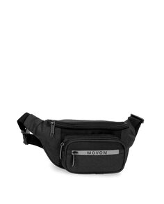 Мужская поясная сумка Movom Trimmed черная с двумя отделениями и передним карманом Movom, черный