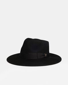 Черная фетровая шляпа с тесьмой Aranda, черный