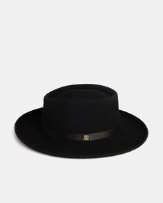 Черная шерстяная шляпа с лентой Aranda, черный
