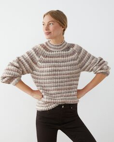 Женский свитер в полоску Southern Cotton, сиреневый