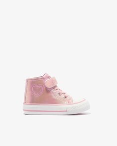Высокие детские лакированные кроссовки с принтом в виде сердечек Conguitos, розовый