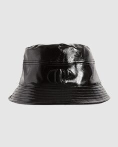 Блестящая черная женская шляпа в стиле боб Claudie Pierlot, черный