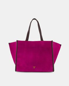 Замшевая сумка на плечо цвета фуксии Latouche, фиолетовый