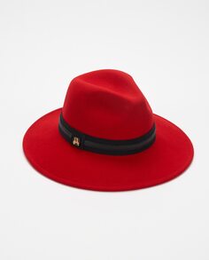Красная шерстяная шляпа Индиана с лентой Aranda, красный