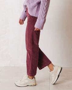 Женские вельветовые брюки с завышенной талией Indi &amp; Cold, фиолетовый