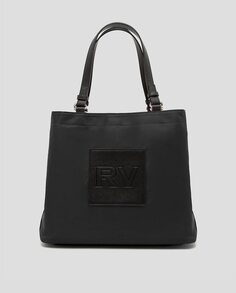 Черная сумка-трансформер с логотипом Roberto Verino, черный