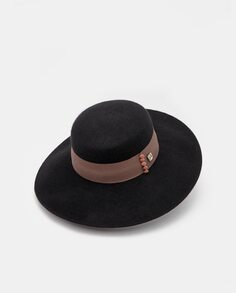 Черная фетровая широкополая шляпа Aranda, черный