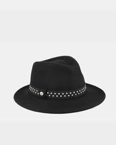 Черная шерстяная шляпа-федора с такой же лентой M by Flechet, черный