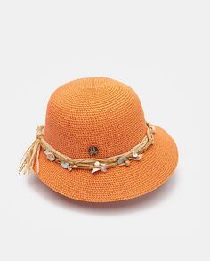 Шляпа вересково-оранжевого цвета с приподнятыми полями Aranda, оранжевый