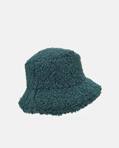 Зеленая шляпа-ведро с полями из овчины Seeberger, зеленый