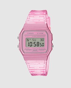 Casio Collection F-91WS-4EF Женские часы из розовой смолы Casio, розовый