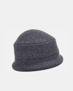Темно-серая шерстяная шляпа с короткими полями Seeberger, темно-серый