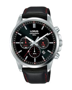 Мужские часы Sport man RT313JX9 из кожи и красного ремешка Lorus, черный