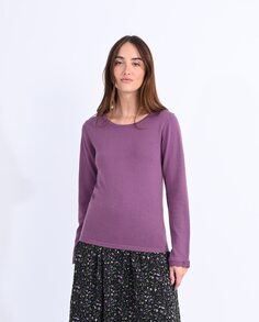 Тонкий женский свитер с длинными рукавами и кружевной отделкой Molly Bracken, фиолетовый