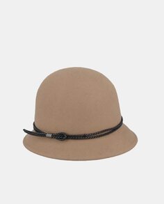 Шляпа-клош из верблюжьей шерсти с лентой M by Flechet, коричневый