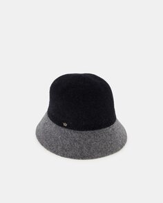 Двухцветная шляпа-клош черного цвета Tirabasso, черный