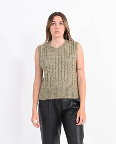 Женский свитер без рукавов смешанной вязки Lili Sidonio