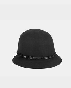 Черная шерстяная шляпа-клош с лентой M by Flechet, черный