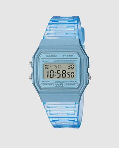 Casio Collection F-91WS-2EF Женские часы с синей смолой Casio, синий