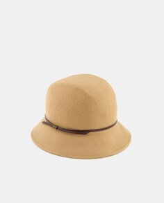 Фетровая шляпа светло-коричневого цвета с ремешком Tirabasso, коричневый