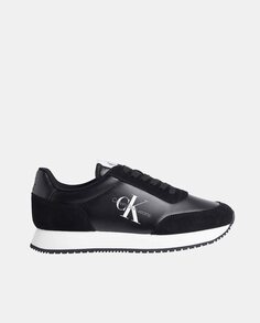Низкие женские кроссовки с логотипом и резиновой подошвой Calvin Klein, черный