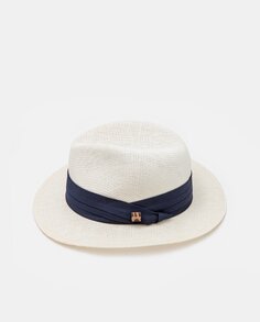 Шляпа Indiana из натуральной бумаги с темно-синей лентой Aranda