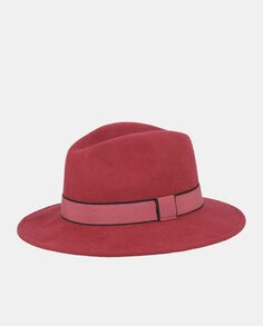 Розовая фетровая шляпа-федора M by Flechet, розовый