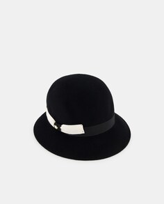Черная шерстяная шляпа-клош Tirabasso, черный