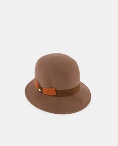Светло-коричневая шерстяная шляпа-клош Tirabasso, светло-коричневый